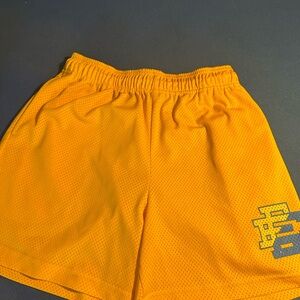 Eric Emanuel Yellow Athletic Shorts Lightweight Breathable